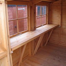 Shire Bison Professional Apex Shed - detail of workbench