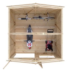 10 x 10 Shire Mammoth Professional Apex Shed - in situ, top view