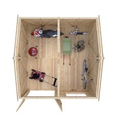 12x12 Shire Mammoth Professional Apex Shed - in situ, top view