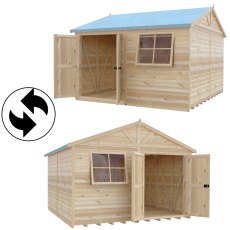 12x12 Shire Mammoth Professional Apex Shed - interchangeable