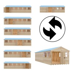 10 x 30 Shire Mammoth Professional Apex Shed - dimensions