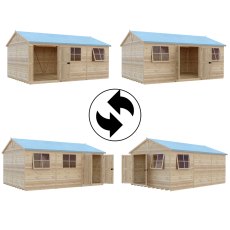 12 x 18 Shire Mammoth Professional Apex Shed - interchangeable