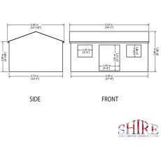 Shire Mammoth Professional Apex Shed - dimensions