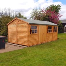 Shire Mammoth Professional Apex Shed - loglap insitu