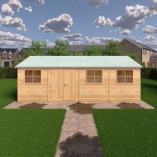 12 x 24 Shire Mammoth Professional Apex Shed - in situ, front view