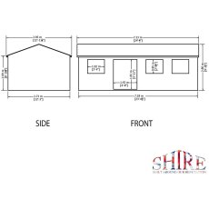 Shire Mammoth Professional Apex Shed - dimensions