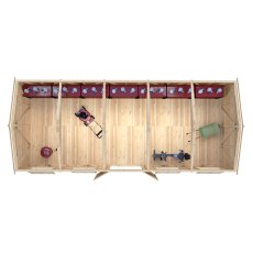 12 x 30 Shire Mammoth Professional Apex Shed - in situ, top view