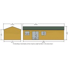 Shire Mammoth Professional Apex Shed - dimensions