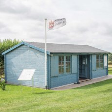 26 x 14 Shire Elveden Log Cabin - Used a visitor centre - Optional window shutters