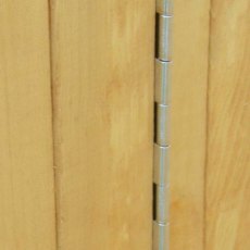 7x5 Shire Lewis Premium Apex Shed - close up of piano hinges on door