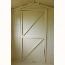 7x5 Shire Lewis Premium Apex Shed - internal view of braced door