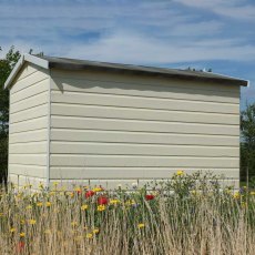 7x5 Shire Lewis Premium Apex Shed - painted and side elevation view