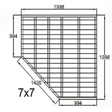 7 x 7 Shire Gold Windsor Corner Summerhouse - base plans