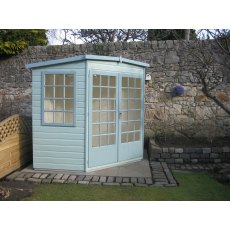 7 x 7 Shire Gold Windsor Corner Summerhouse - painted side view
