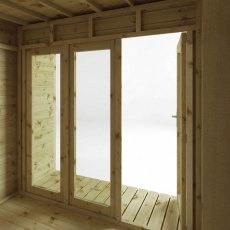 10 x 8  Mercia Garden Room Summerhouse with Side Shed - Internal View - Summerhouse Doors