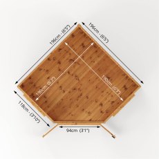 7x7 Mercia Premier Corner Summerhouse - footprint