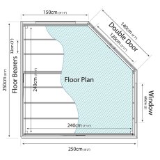 Mercia 8 x 8 (2.45m x 2.45m) Mercia Premier Corner Summerhouse