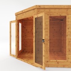 8x8 Mercia Premier Corner Summerhouse - doors