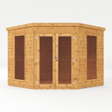 8x8 Mercia Premier Corner Summerhouse - isolated front view