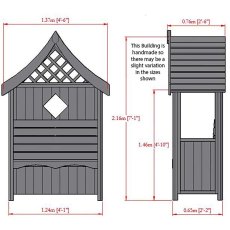 Shire Arum Arbour - dimensions