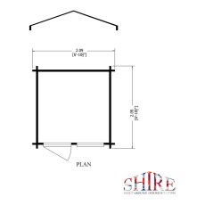 7 x 7 Shire Avesbury Log Cabin - Floor plan