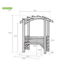 Grange Romana Garden Arbour - dimensions