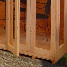 Shire Gold Blenheim Summerhouse - detail of bi-fold doors