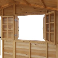 9x6 Shire Gold Security Cabin Summerhouse - windows