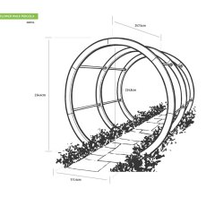 The Grange Flower Walk Wooden Garden Arch - dimensions