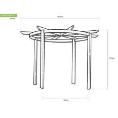 Grange Carousel Garden Pergola - dimensions