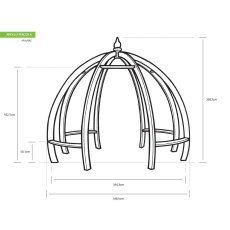 The Grange Apollo Garden Pergola - dimensions