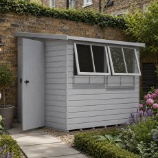 8x6 Shire Norfolk Professional Pent Shed - angle view