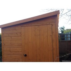 10x6 Shire Norfolk Professional Pent Shed - gable end with single door