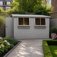 10x8 Shire Norfolk Professional Pent Shed - angle view