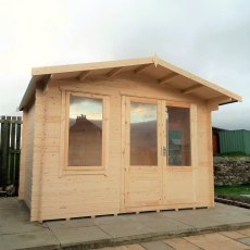 11 x 8 Shire Berryfield Log Cabin - Front view