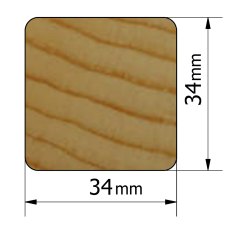 34mm timber profile detail used in Shire shiplap pent shed construction