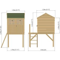 Shire Bunny Tower Playhouse - Dimensions