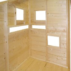 Shire Command Post Tower Playhouse - Interior view of windows and gun ports