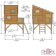 Shire Command Post Tower Playhouse - Dimensions