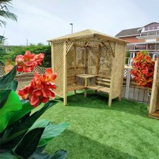 Shire 2m x 2m Grange Valencia Corner Garden Arbour with Table