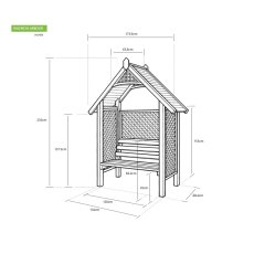 Grange Valencia Garden Arbour - dimensions