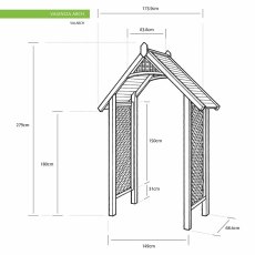 Grange Valencia Garden Arch - dimensions