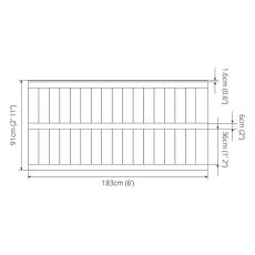 3ft High Mercia Vertical Feather 3ft High Mercia Vertical Feather Edge Flat Top Fence Panel - Pressu