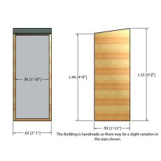 2 x 2 Shire Garden Store - dimensions