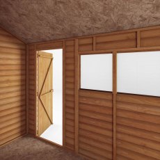 8 x 6 Mercia Overlap Reverse Shed - internal view - front door