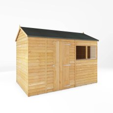 10 x 6 Mercia Overlap Reverse Shed - white background - angle view - doors closed