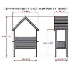 Shire Blossom Arbour - dimensions