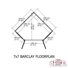 7 x 7 Shire Barclay Corner Summerhouse