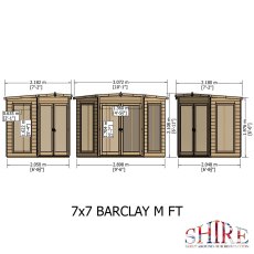 7 x 7 Shire Barclay Corner Summerhouse