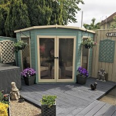 8 x 8 Shire Barclay Corner Summerhouse - Dimensions